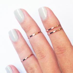 Rouelle Chaya 14k Three Knuckle Rings: Dainty 14..