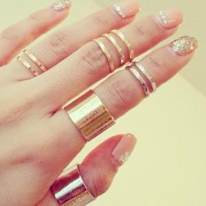 Rouelle Nellie Cuff & Knuckle Rings:..