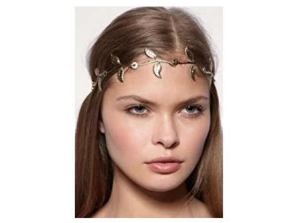 Rouelle Eden Headpiece: Gold Leaf Grecian Headband, Head Piece, Hair Chain, Hair Piece, Head Chain