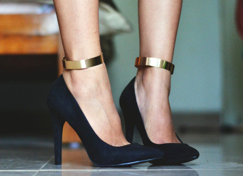 Rouelle Luna Set Of Two Cuff Anklet Bracelets: Anklet, Silver Cuff, Ankle, Gold Anklet, Fashion Anklet, Cuff Anklet